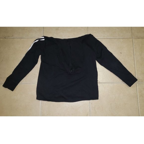 Black Logo Adidas Hooded Sweatshirt - Picture 2 of 2